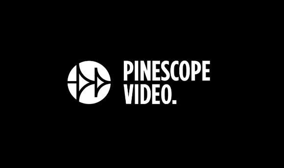 The Pinescope Video logo, an icon of a pine tree rotated 90 degrees clockwise.