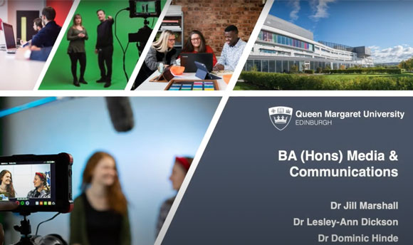 Intro slide to BA (Hons) Media & Communications