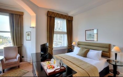 Bedroom at The Scotsman Hotel, Edinburgh